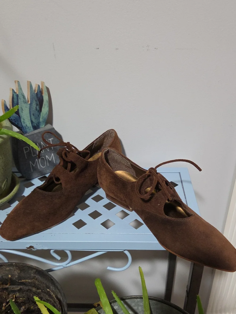 Studio Roma 6 Brown Suede Leather Ghillie Style Shoes